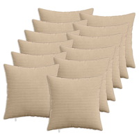vidaXL Kuddöverdrag 12 st HEERLEN Taupe 45 x 45 cm manchester