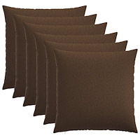vidaXL Kuddöverdrag 6 st HEERLEN Brun 55 x 55 cm Tyg