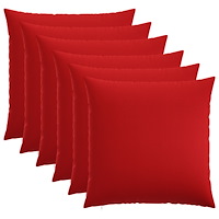 vidaXL Kuddöverdrag 6 st HEERLEN Röd 55 x 55 cm Tyg