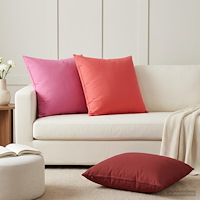 vidaXL Kuddöverdrag 2 st HEERLEN Vinröd 80 x 80 cm Polyester