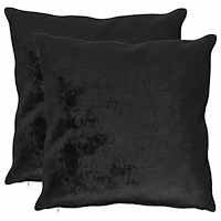 vidaXL Kuddöverdrag 2 st HEERLEN Svart 80 x 80 cm Flanell