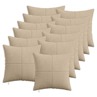 vidaXL Kuddöverdrag 12 st ALMELO Taupe 50 x 50 cm manchester