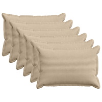 vidaXL Kuddöverdrag 6 st HOUTEN Taupe 30 x 50 cm manchester