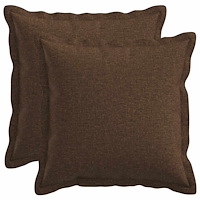 vidaXL Kuddöverdrag 2 st HOUTEN Brun 35 x 35 cm Faux Linne
