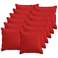 vidaXL Kuddöverdrag 12 st HOUTEN Röd 40 x 40 cm Faux Linne
