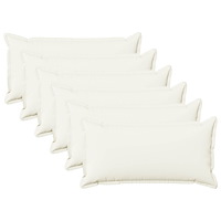 vidaXL Kuddöverdrag 6 st HOUTEN Vit 40 x 80 cm Faux Linne