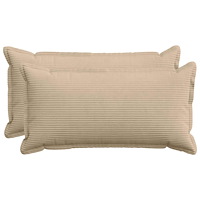 vidaXL Kuddöverdrag 2 st HOUTEN Taupe 40 x 80 cm manchester