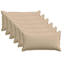 vidaXL Kuddöverdrag 6 st HOUTEN Taupe 40 x 80 cm manchester
