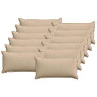 vidaXL Kuddöverdrag 12 st HOUTEN Taupe 40 x 80 cm manchester