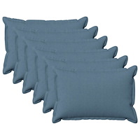 vidaXL Kuddöverdrag 6 st HOUTEN Jeansblå 50 x 70 cm Faux Linne