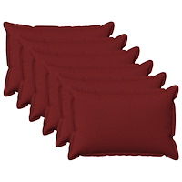 vidaXL Kuddöverdrag 6 st HOUTEN Vinröd 50 x 80 cm Faux Linne