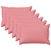 vidaXL Kuddöverdrag 6 st HOUTEN Rosa 50 x 80 cm Faux Linne
