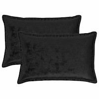 vidaXL Kuddöverdrag 2 st HOUTEN Svart 50 x 80 cm Flanell
