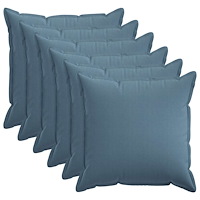 vidaXL Kuddöverdrag 6 st HOUTEN Jeansblå 55 x 55 cm Faux Linne