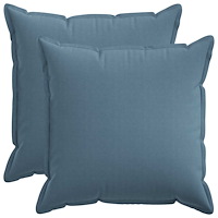 vidaXL Kuddöverdrag 2 st HOUTEN Jeansblå 70 x 70 cm Faux Linne