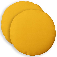 vidaXL Kuddöverdrag 2 st HEERLEN Ljusgul Diam. 30 cm Tyg