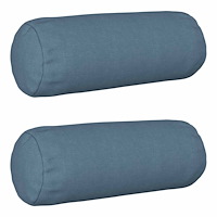 vidaXL Kuddöverdrag 2 st HEERLEN Jeansblå Ø 15 x 40 cm Tyg
