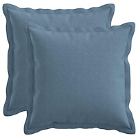 vidaXL Kudde med kudde HOUTEN 2 st Jeansblå Faux Linne