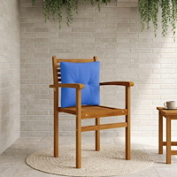 vidaXL Ryggkudde PUTTEN 100% Polyester Kungsblå 40 x 40 x 10 cm