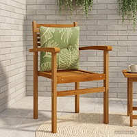vidaXL Ryggkudde PUTTEN 100% Polyester Bladdesign 40 x 40 x 10 cm