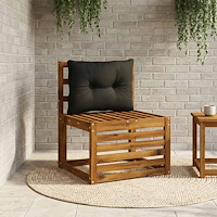vidaXL Ryggkudde PUTTEN 100% Polyester Svart 60 x 40 x 10 cm