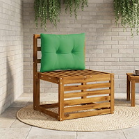 vidaXL Ryggkudde PUTTEN 100% Polyester Grön 60 x 40 x 10 cm
