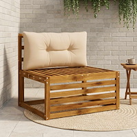 vidaXL Ryggkudde PUTTEN 100% Polyester Sand 70 x 40 x 10 cm