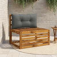 vidaXL Ryggkudde PUTTEN 100% Polyester Antracit 70 x 40 x 10 cm