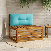 vidaXL Ryggkudde PUTTEN 100% Polyester Turkos 70 x 40 x 10 cm
