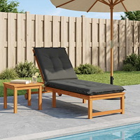 vidaXL Solstol Kudde GEMERT 100% Polyester Antracit 190 x 50 x 9 cm