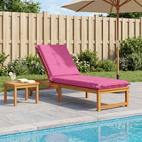 vidaXL Solstol Kudde GEMERT 100% Polyester Rosa 190 x 50 x 9 cm