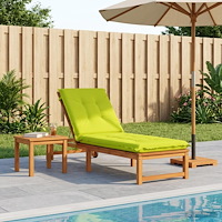 vidaXL Solstol Kudde GEMERT 100% Polyester Klart grön. 190 x 60 x 9 cm