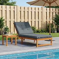 vidaXL Solstol Kudde GEMERT 100% Polyester Blå 190 x 70 x 9 cm