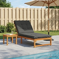 vidaXL Solstol Kudde GEMERT 100% Polyester Antracit 190 x 80 x 9 cm