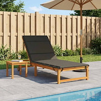 vidaXL Solstol Kudde GEMERT 100% Polyester Antracit 200 x 80 x 3 cm