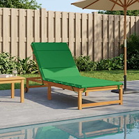 vidaXL Solstol Kudde GEMERT 100% Polyester Grön 200 x 80 x 3 cm