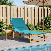 vidaXL Solstol Kudde GEMERT 100% Polyester Turkos 200 x 80 x 3 cm