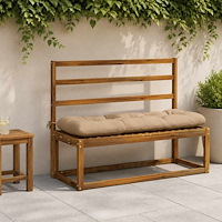 vidaXL Bänk kudde VIANEN 100% Polyester Sand 100 x 40 x 12 cm