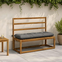 vidaXL Bänk kudde VIANEN 100% Polyester Grå 100 x 40 x 12 cm