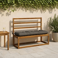 vidaXL 2-delade Bänk Kuddar VIANEN 100% Polyester Grå 100 x 40 x 12 cm