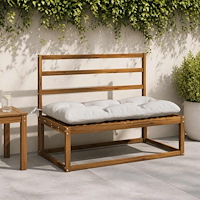 vidaXL 2-delade Bänk Kuddar VIANEN 100% Polyester Vit 100 x 60 x 12 cm