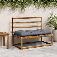 vidaXL 2-delade Bänk Kuddar VIANEN 100% Polyester Blå 100 x 60 x 12 cm