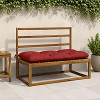 vidaXL Bänk kudde VIANEN 100% Polyester Röd 100 x 60 x 12 cm