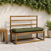 vidaXL Bänk kudde VIANEN 100% Polyester Olivgrön 110 x 40 x 12 cm