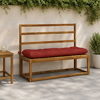 vidaXL Bänk kudde VIANEN 100% Polyester Röd 110 x 40 x 12 cm