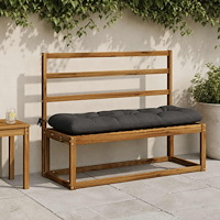 vidaXL Bänk kudde VIANEN 100% Polyester Antracit 110 x 40 x 12 cm