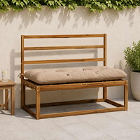 vidaXL Bänk kudde VIANEN 100% Polyester Sand 110 x 50 x 12 cm