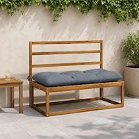 vidaXL 2-delade Bänk Kuddar VIANEN 100% Polyester Blå 110 x 50 x 12 cm