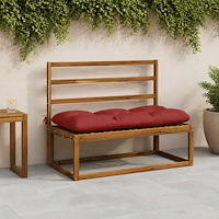 vidaXL 2-delade Bänk Kuddar VIANEN 100% Polyester Röd 110 x 50 x 12 cm