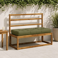 vidaXL Pallkudd VIANEN 100% Polyester Olivgrön 120 x 40 x 12 cm